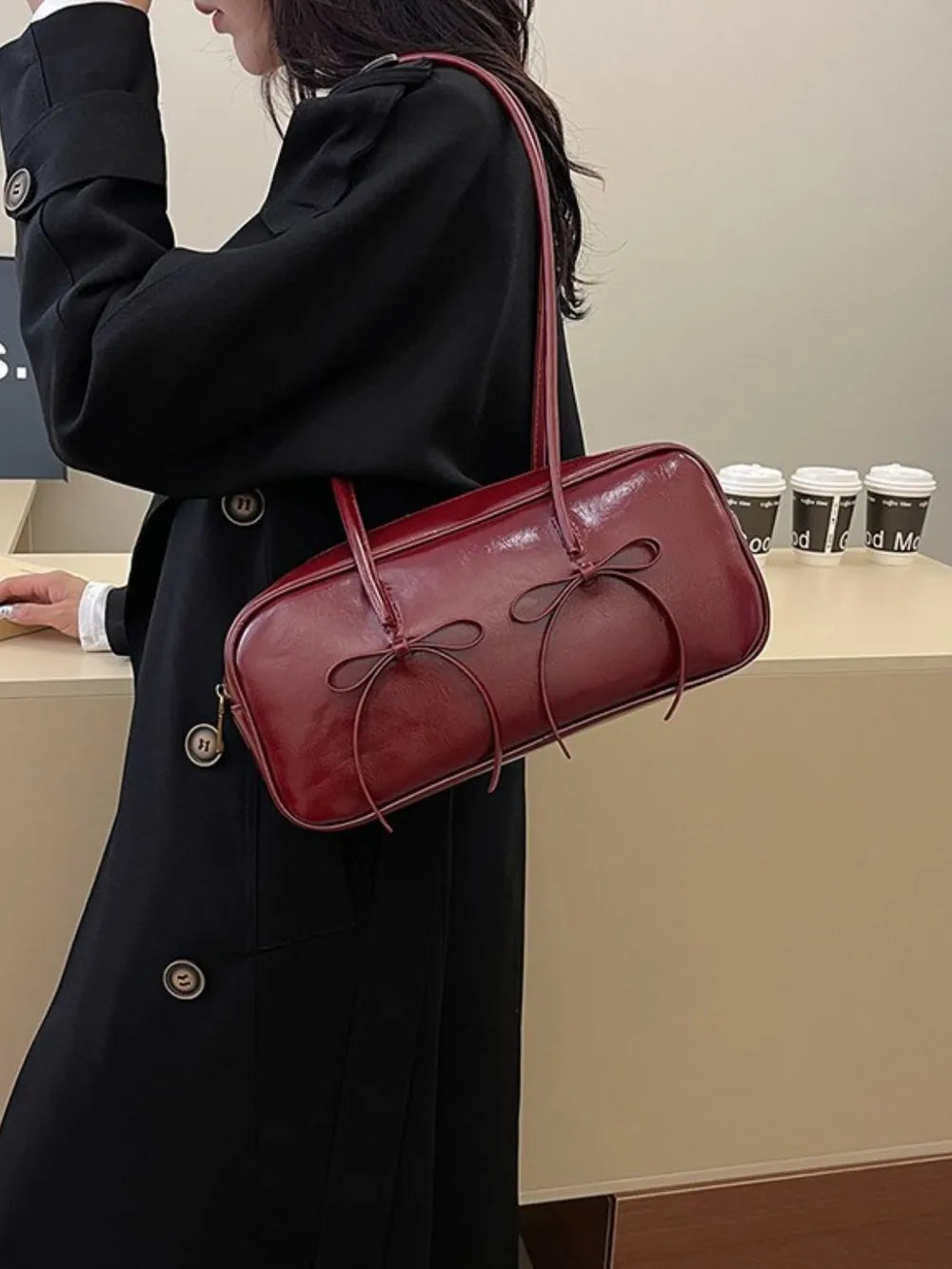 Stylish faux leather purse