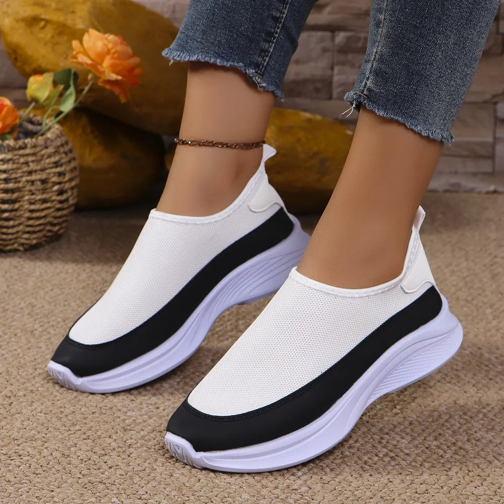 Lightweight flat slip-on sneakers