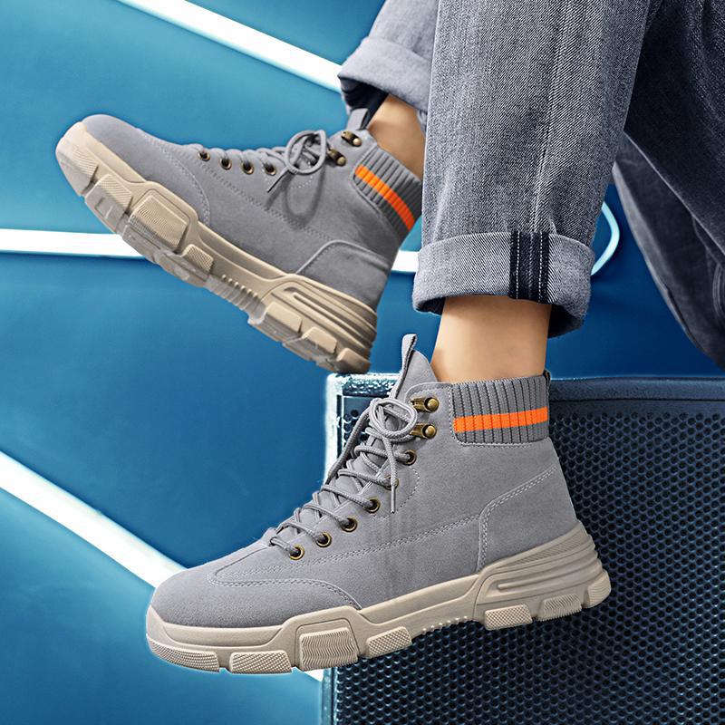 high-top autumn boots for men