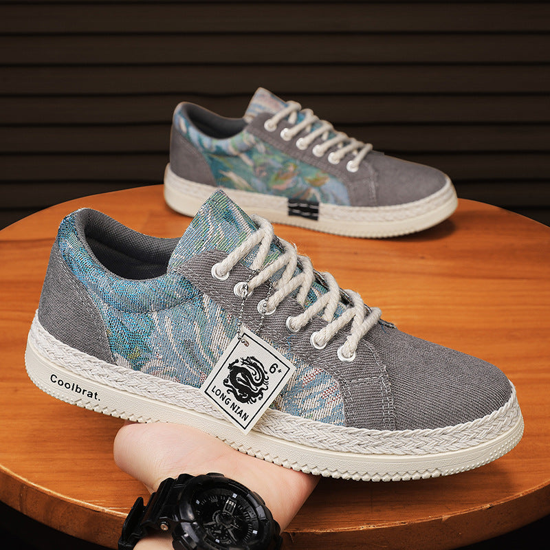 stylish casual shoes with fabric upper
