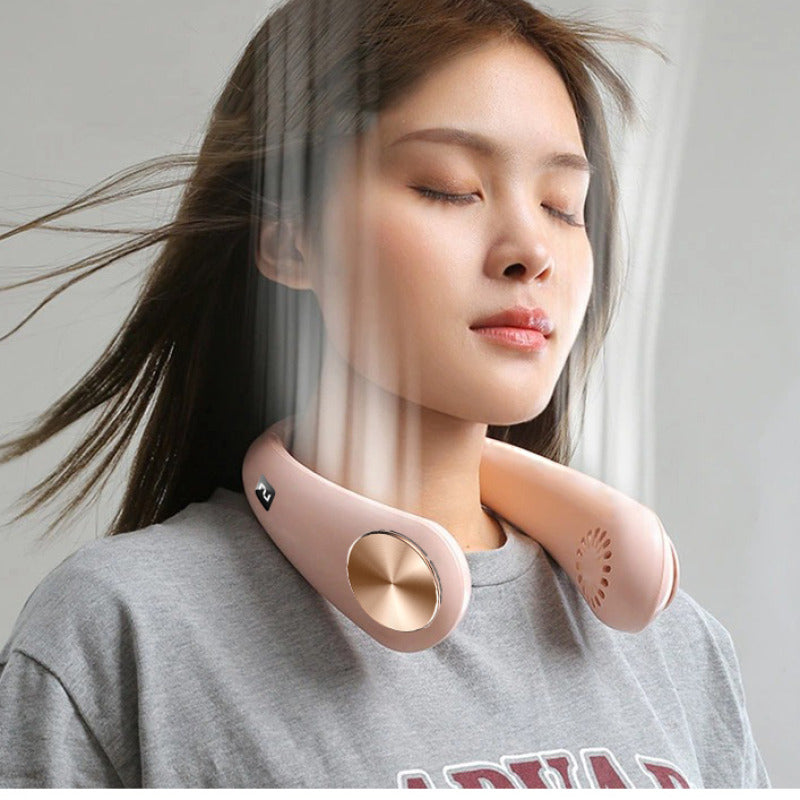 New Mini Neck Fan Portable Bladeless Hanging Neck Rechargeable Air Cooler Mini Summer Sports Fans