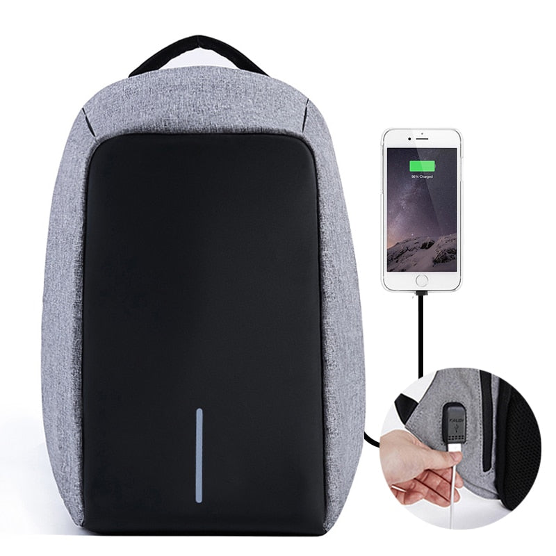 Anti-theft travel backpack with USB port