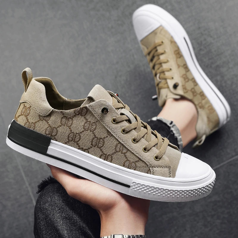 Trendy canvas slip-on sneakers