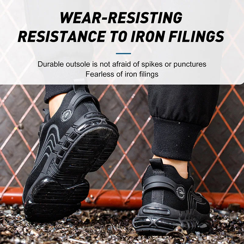 Men’s Steel Toe Safety Shoes – Lightweight, Breathable, Anti-Smashing & Puncture-Proof Summer Work Shoes