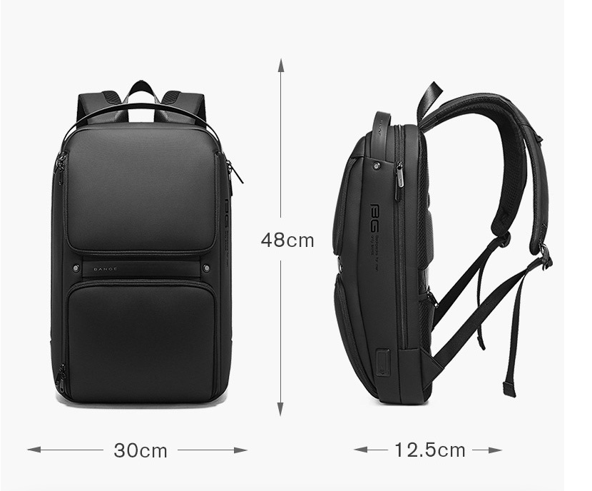 Men’s Waterproof Business Backpack – Laptop, School & Leisure Bag with USB and Multi-Function Design