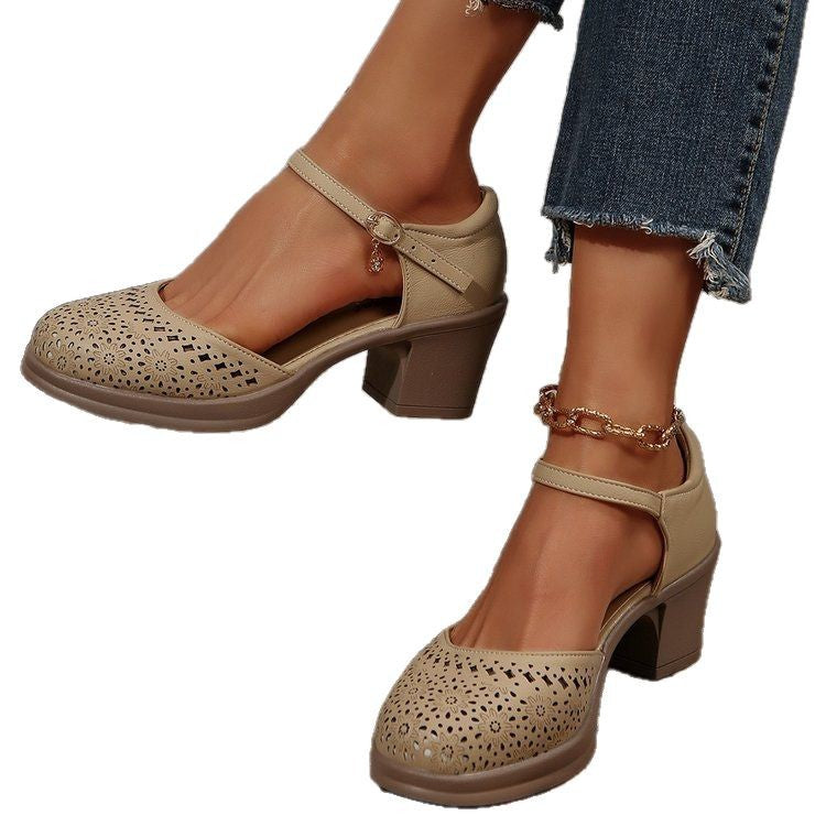breathable hollowed out sandals