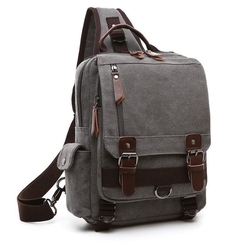 Backpack with front flap
gray