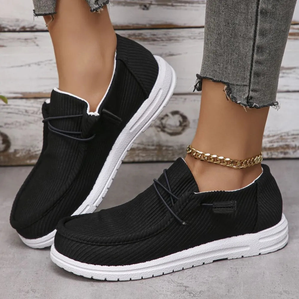 Lightweight canvas sneakers side view
