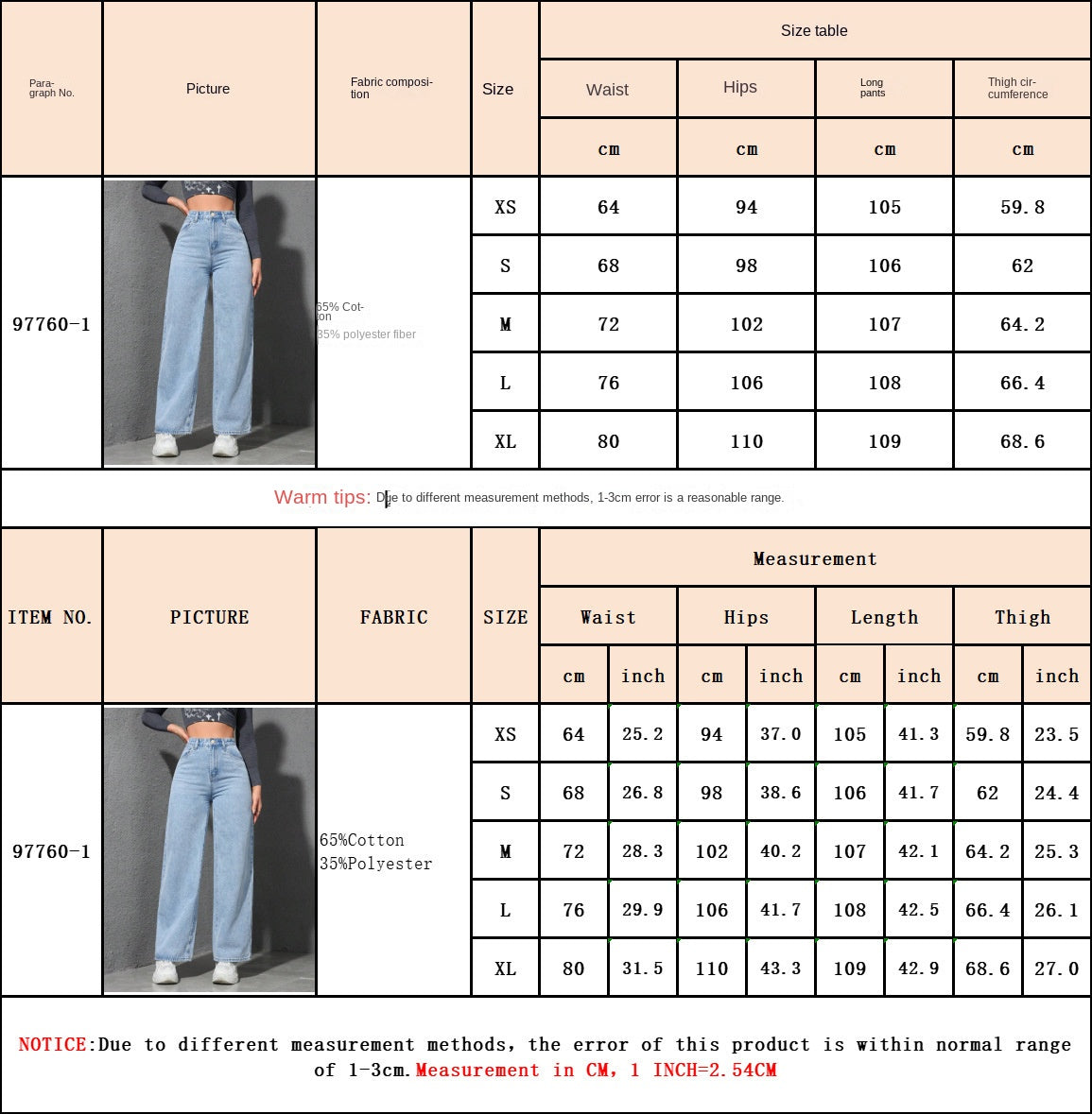 The 'Skyline' Floor-Length Light Wash Jeans