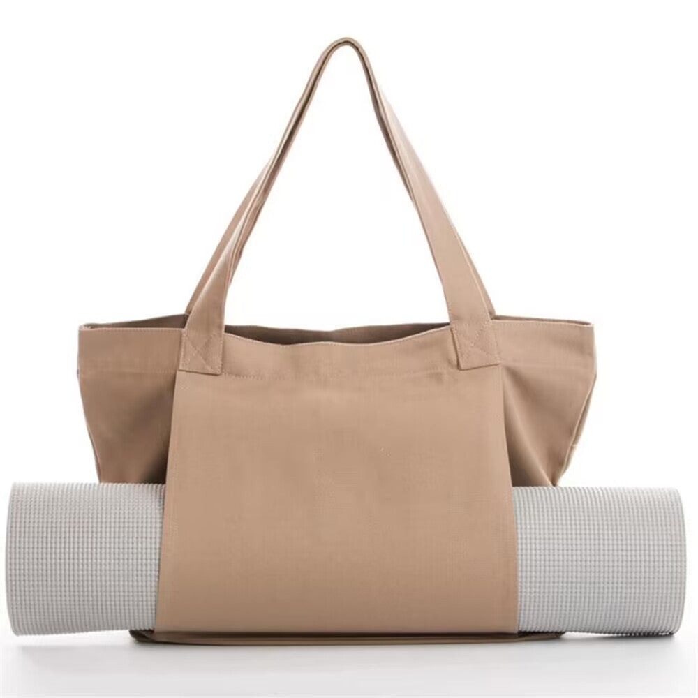 Stylish canvas yoga tote for travel