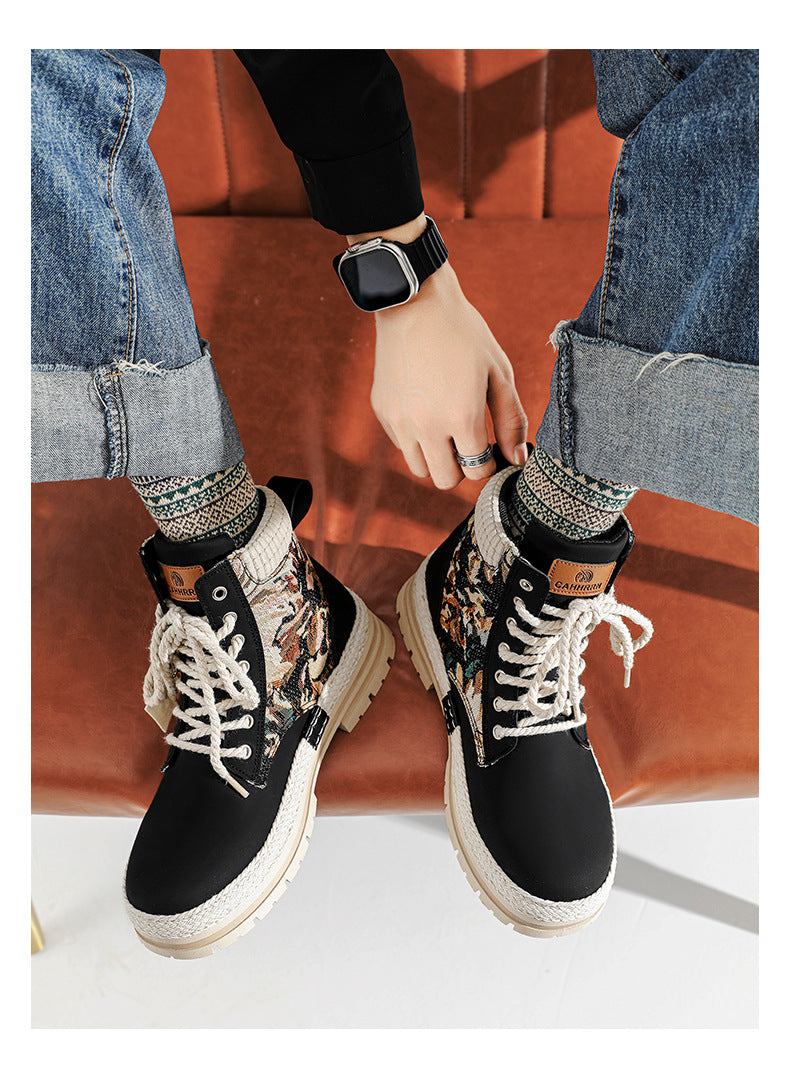 outdoor canvas boots for men