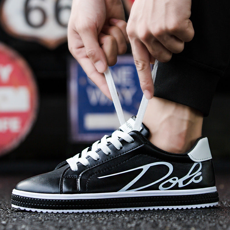 black and white student board shoes