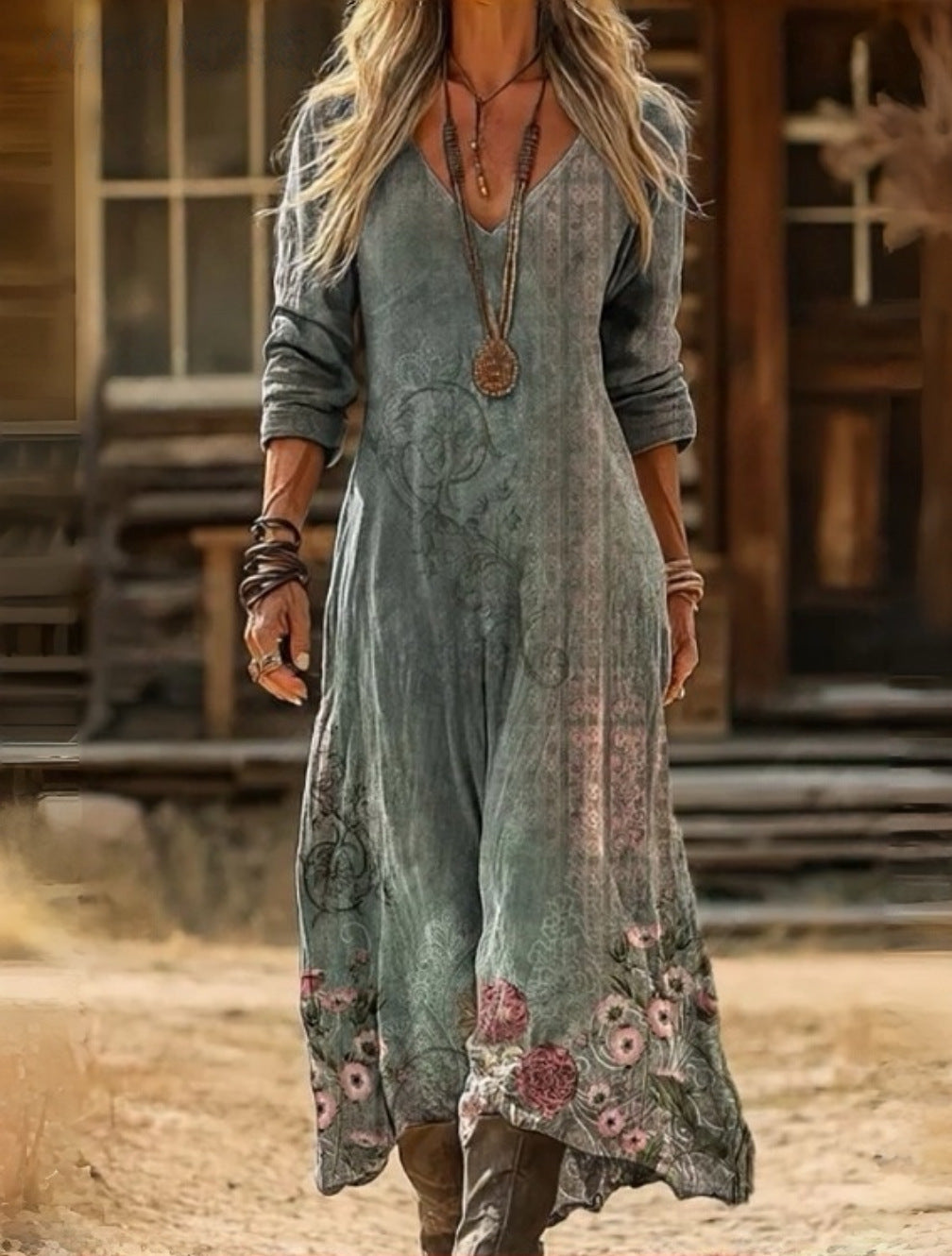 The 'Canvas' Vivid Digital Print Elegant Dress