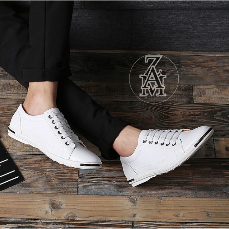autumn white flat shoes men