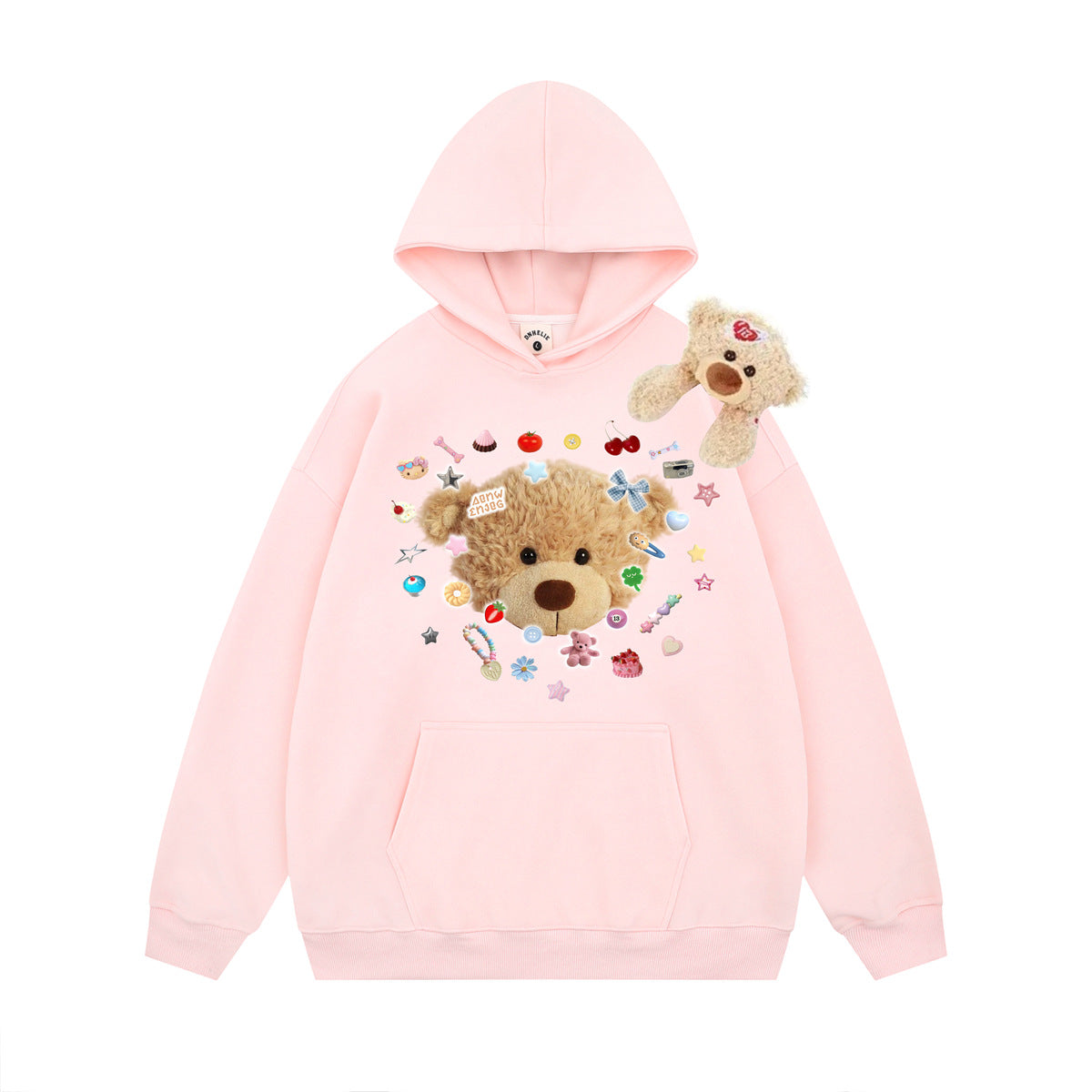 Little Bear Printed Hanging Hoodie