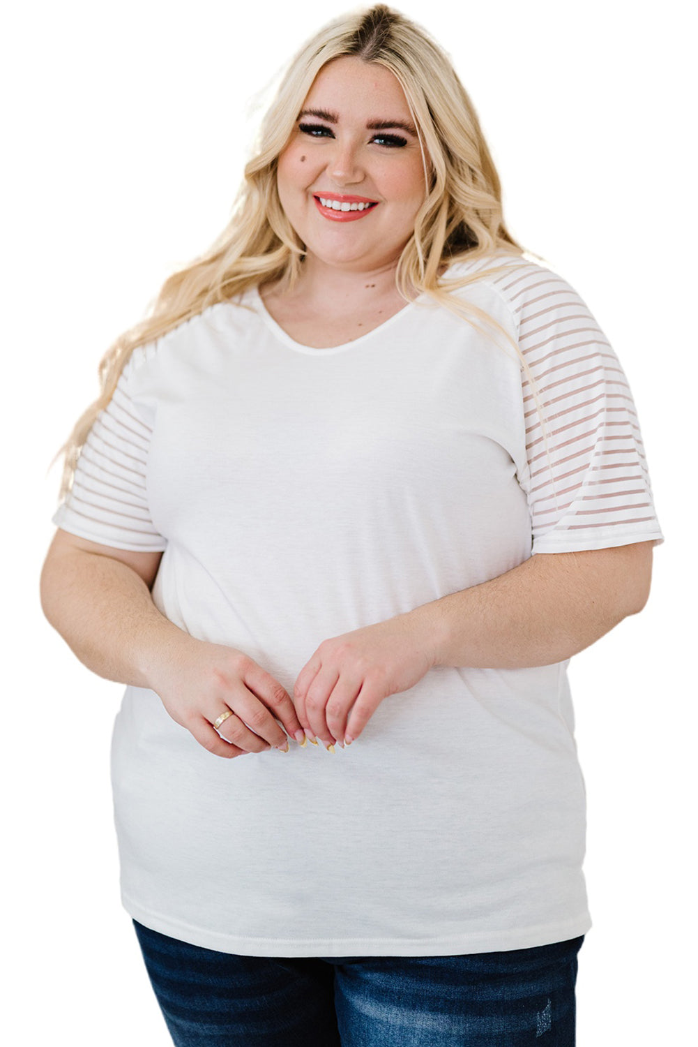The 'Nautical-Ease' Striped Raglan Curve Tee