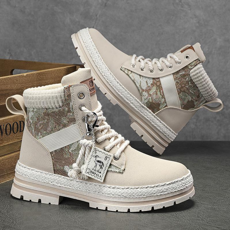 brown hiking Martin boots