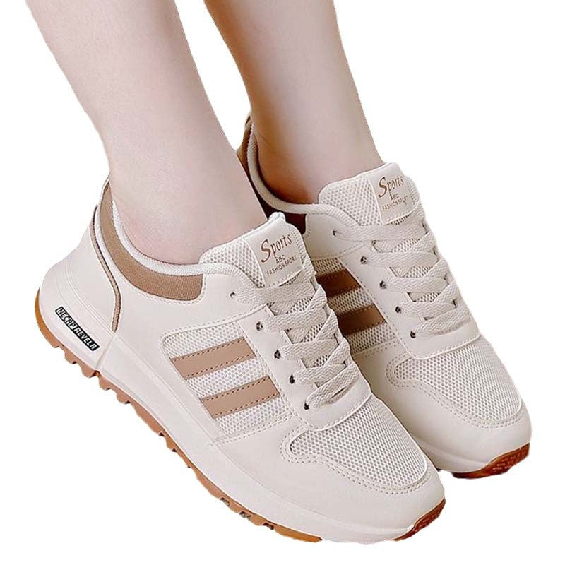 Breathable mesh contrast athletic shoes
