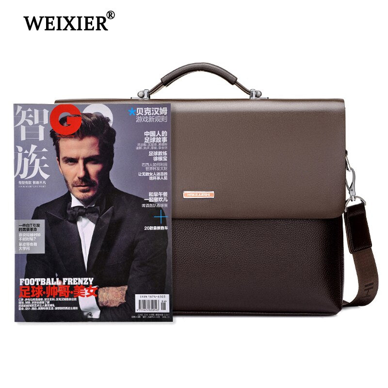 Top view of microfiber leather tote bag
