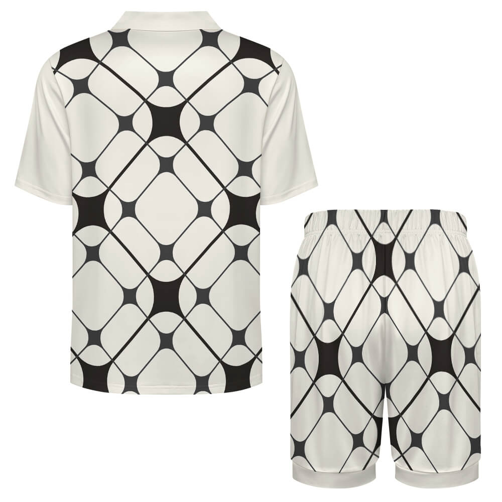 Ice silk Short sleeved pajama set
