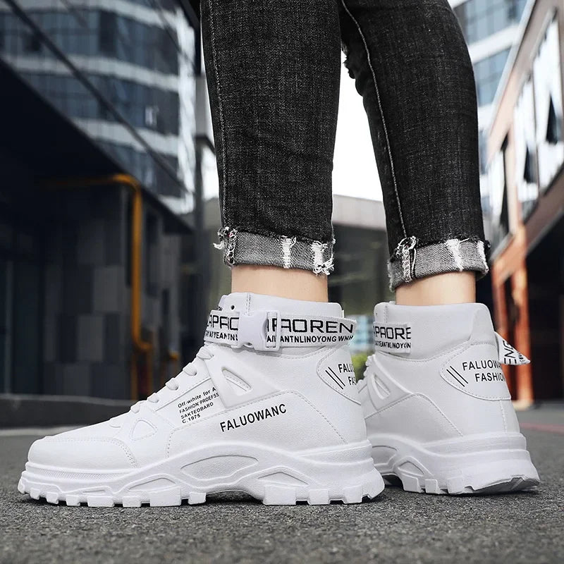 Casual men’s boots with platform sole