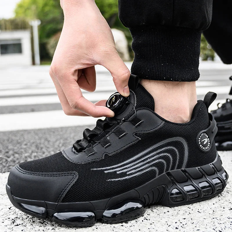 Men’s Steel Toe Safety Shoes – Lightweight, Breathable, Anti-Smashing & Puncture-Proof Summer Work Shoes