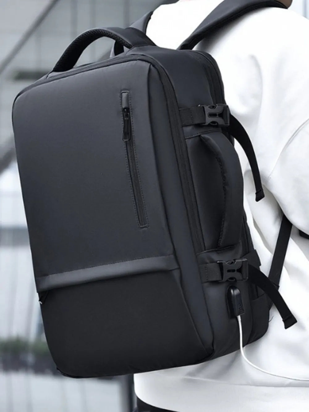 Multi-pocket backpack with adjustable straps