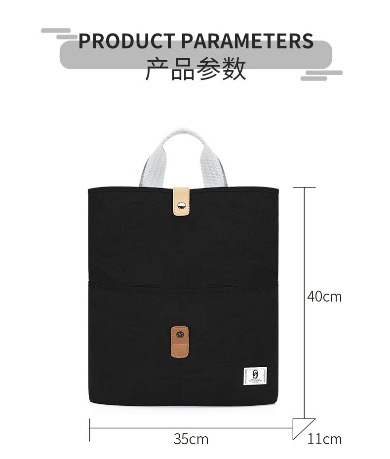 Side pocket view of messenger bag