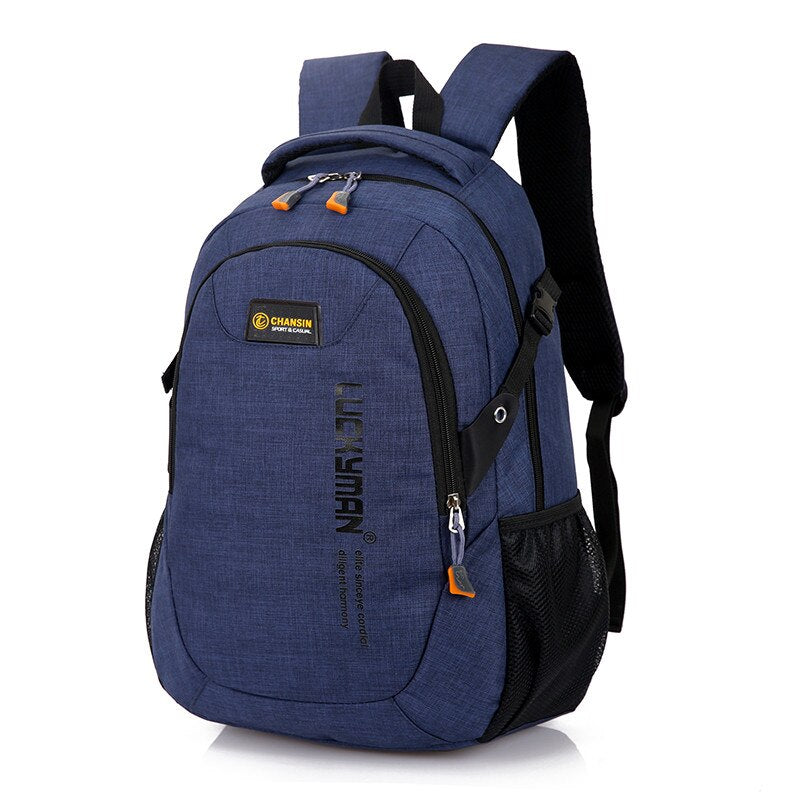 Multi-pocket polyester bookbag