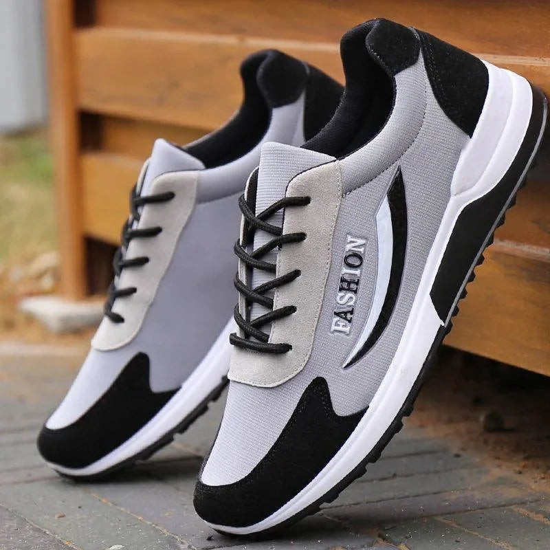 Thick sole patchwork sneakers
