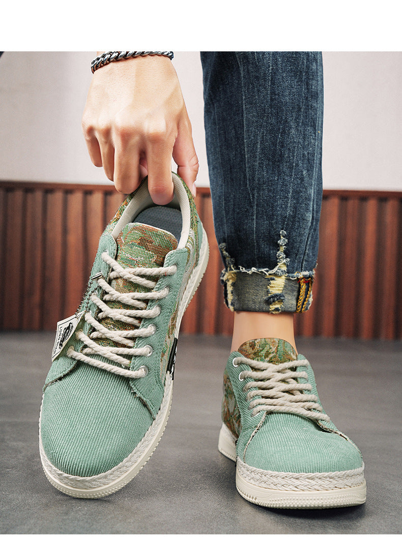 men’s canvas-like linen shoes