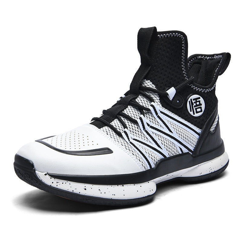 Fly knit mesh athletic shoes for men