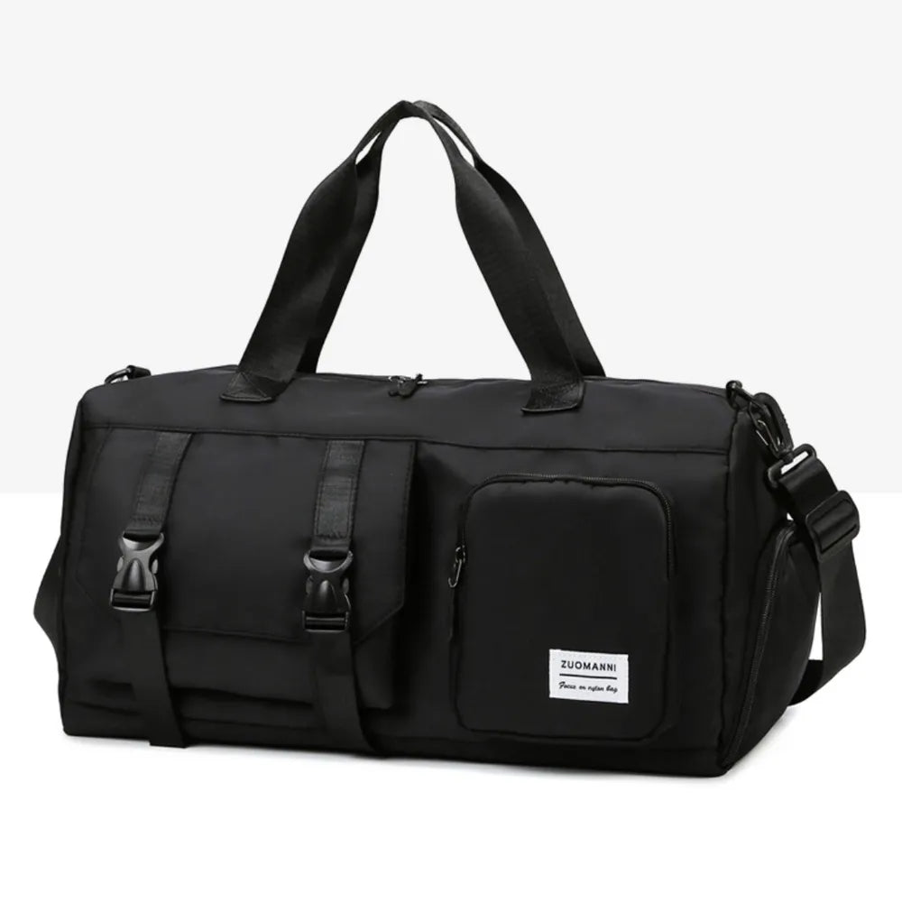 Multi-pocket water-resistant travel bag