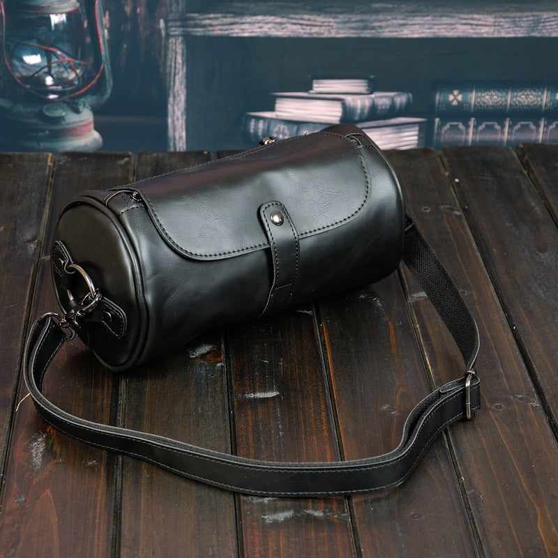 Trendy retro bag on white background