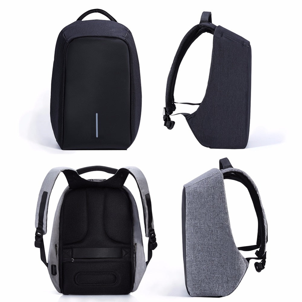 USB charging port on laptop backpack