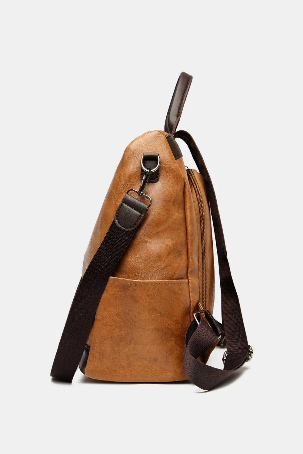 Unisex PU leather school backpack