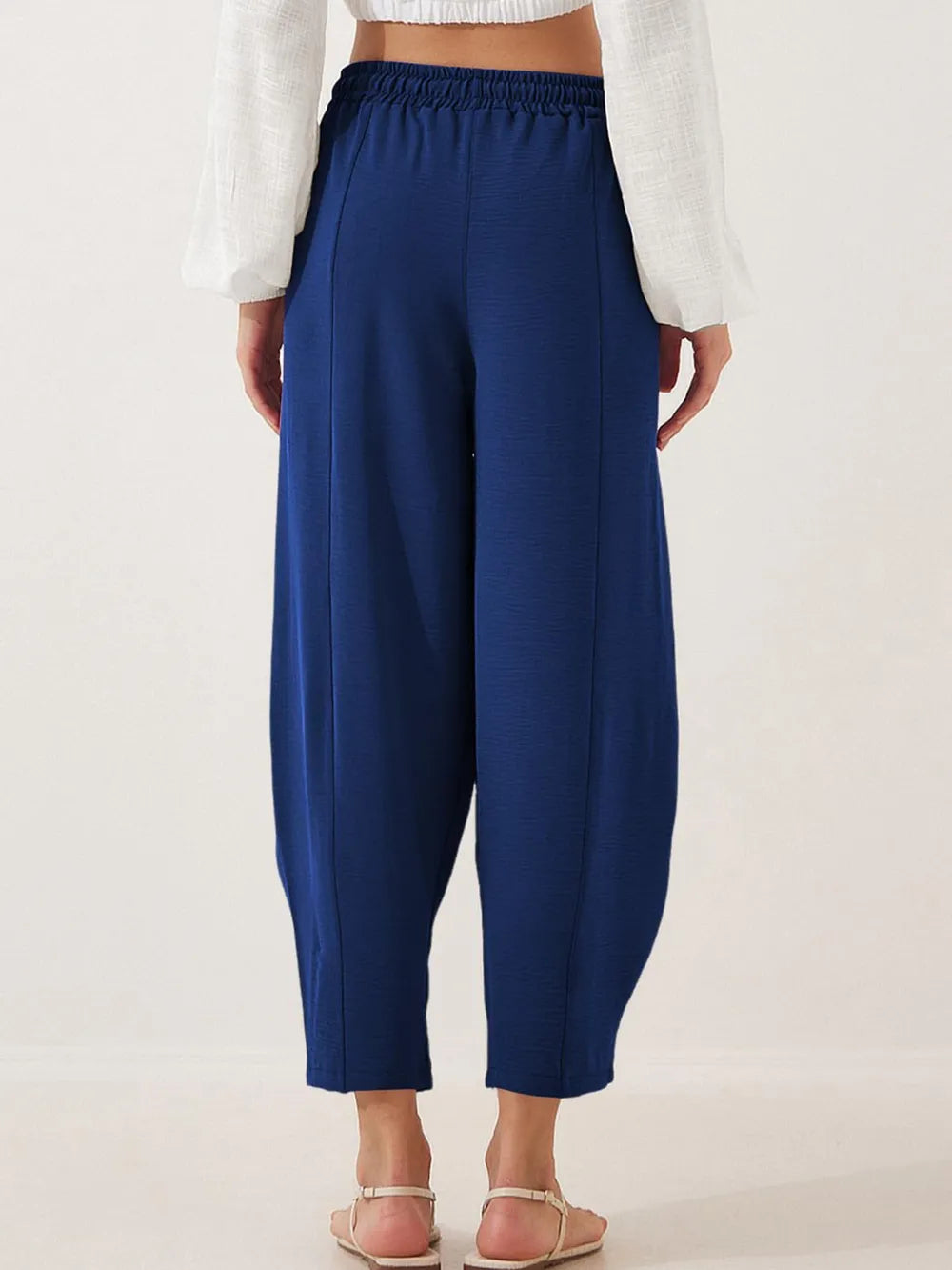 Full Size Drawstring Cropped Jogger Pants Plus Size