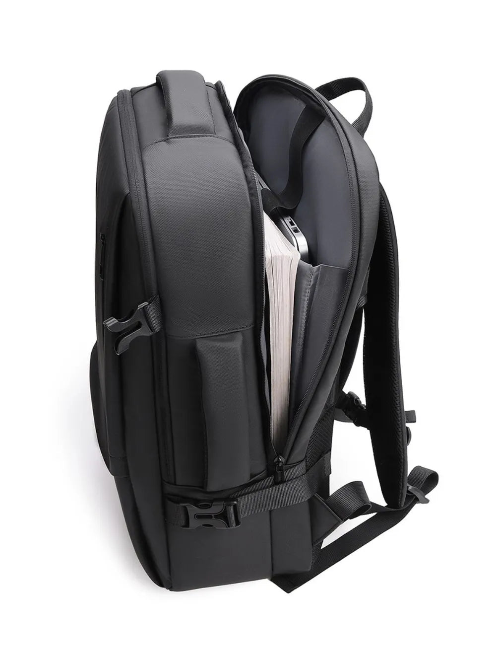 Laptop-compatible multi-pocket backpack