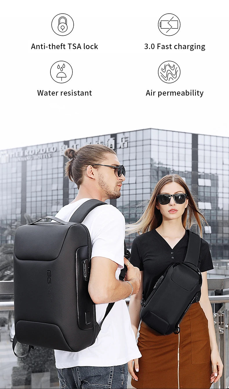 Security features of anti-theft laptop bag