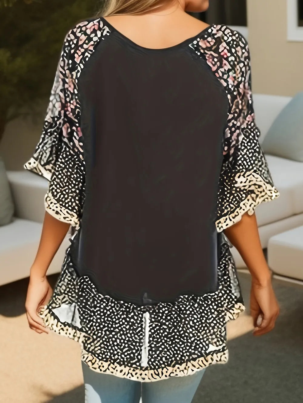 Blouse styled with formal pants