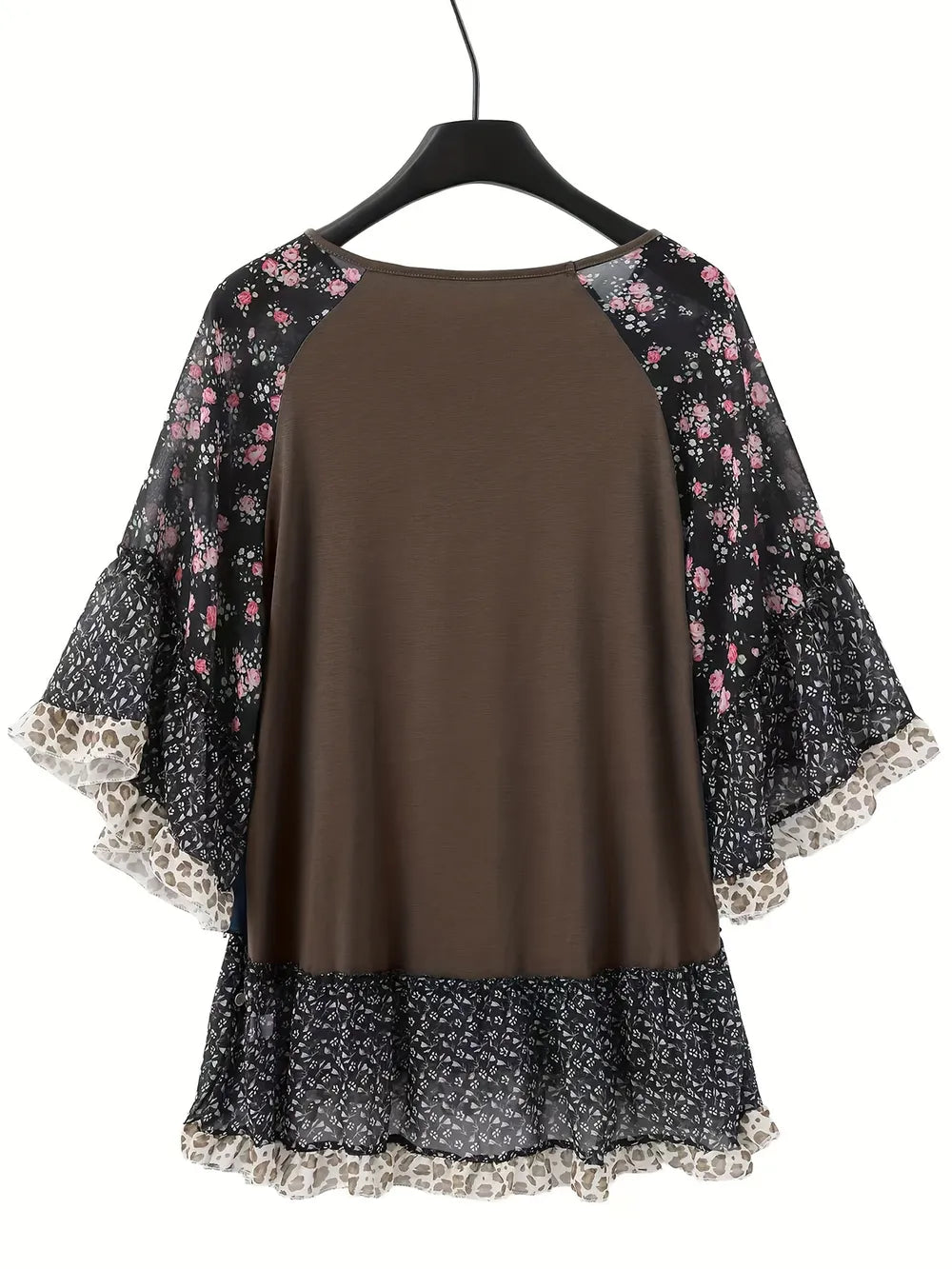Side profile of half sleeve blouse
