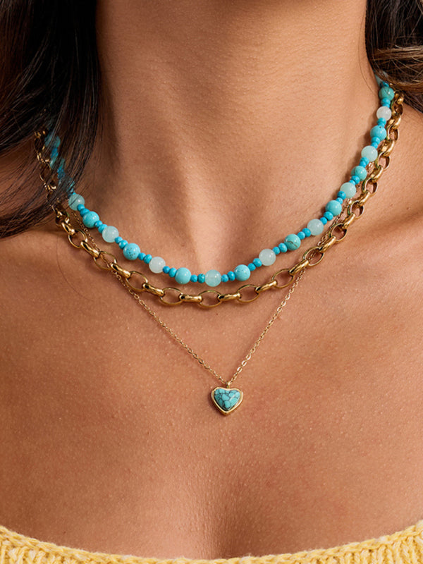 Blue Heart Necklace