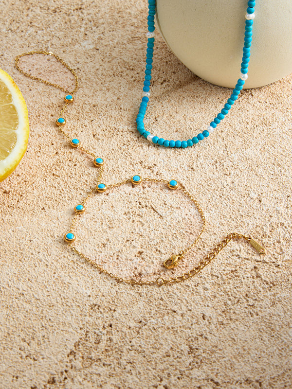 One blue bracelet