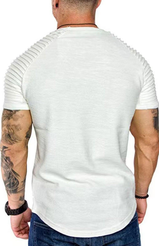 The 'Maverick' Ribbed Sleeve Casual Tee