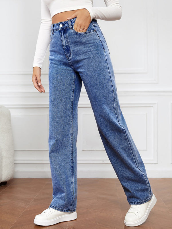 The 'Brooklyn' High-Waist Straight Leg Jeans