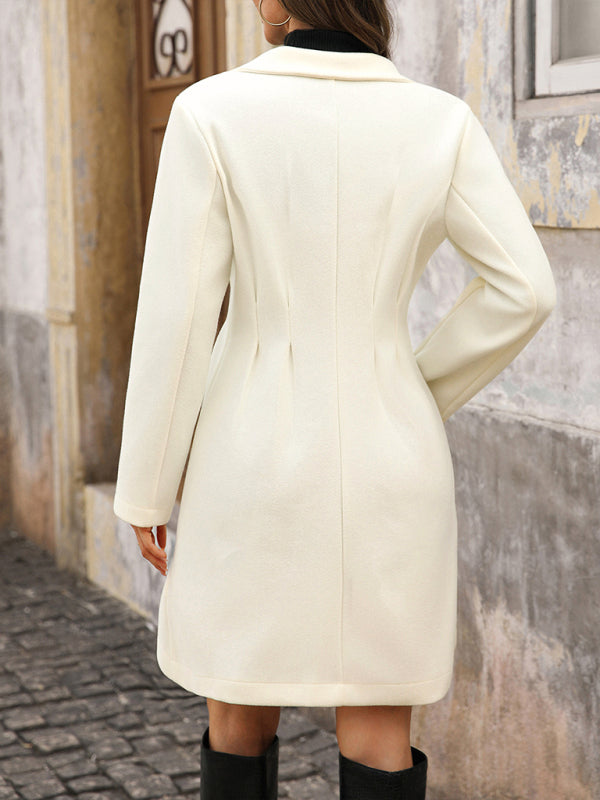 The 'Parisienne' Pearl-Button Wool Coat