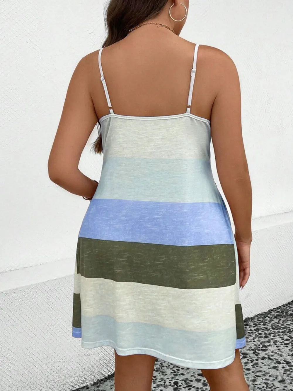 Model wearing dress outdoors
