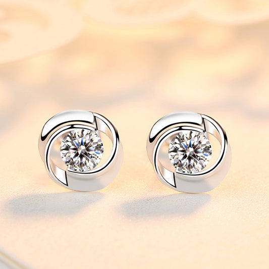 The Seoul Bloom Rose Petal Silver Studs