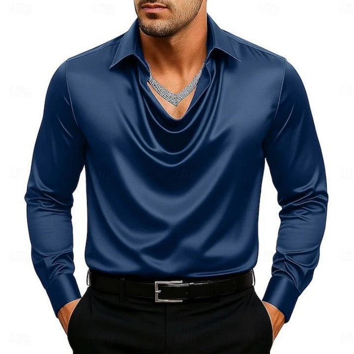 The 'Modern-Classic' Solid Cuban Collar Shirt