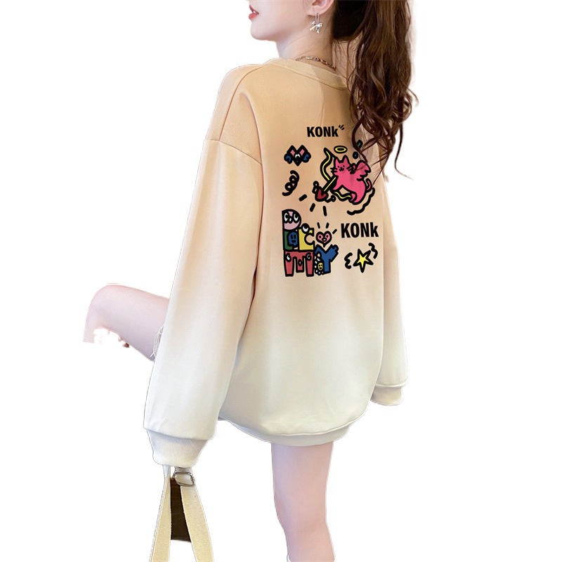 Premium Color-block Long Sleeve Crew Neck Sweatshirt